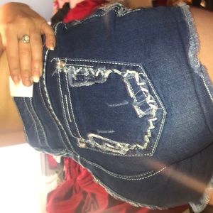 Maurice’s blue jean shorts